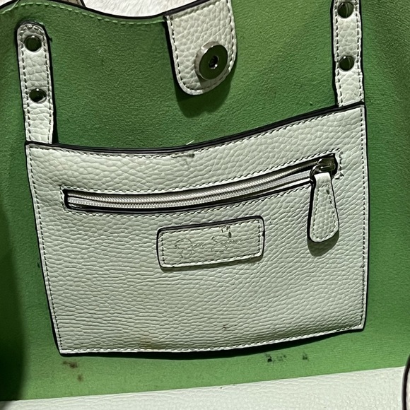 Jessica Simpson white and green lining with silver studs - Picture 9 of 11